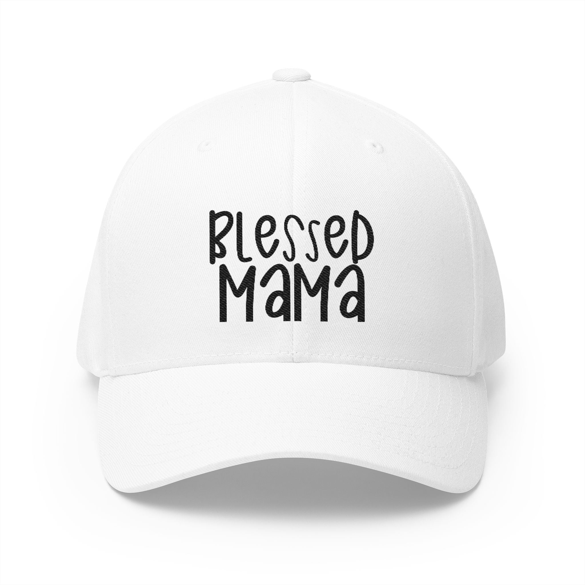 Closed-Back Structured Cap (Embroidery) blessed mama
