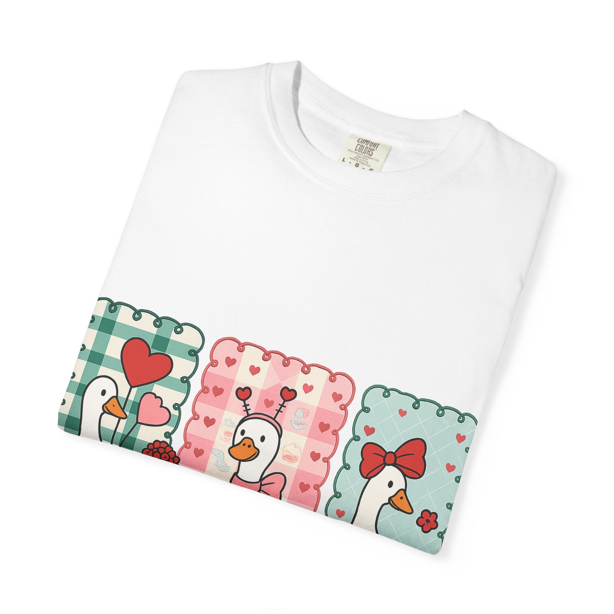 Cute Goose Trio T-Shirt — Whimsical Farm Animal Graphic Tee