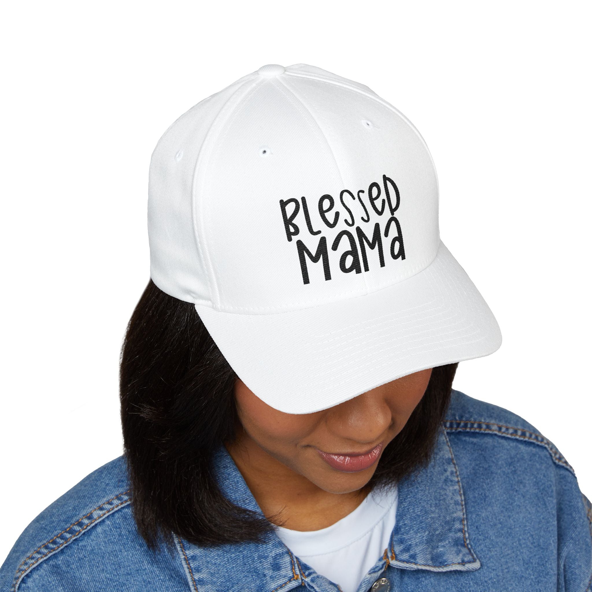 Closed-Back Structured Cap (Embroidery) blessed mama