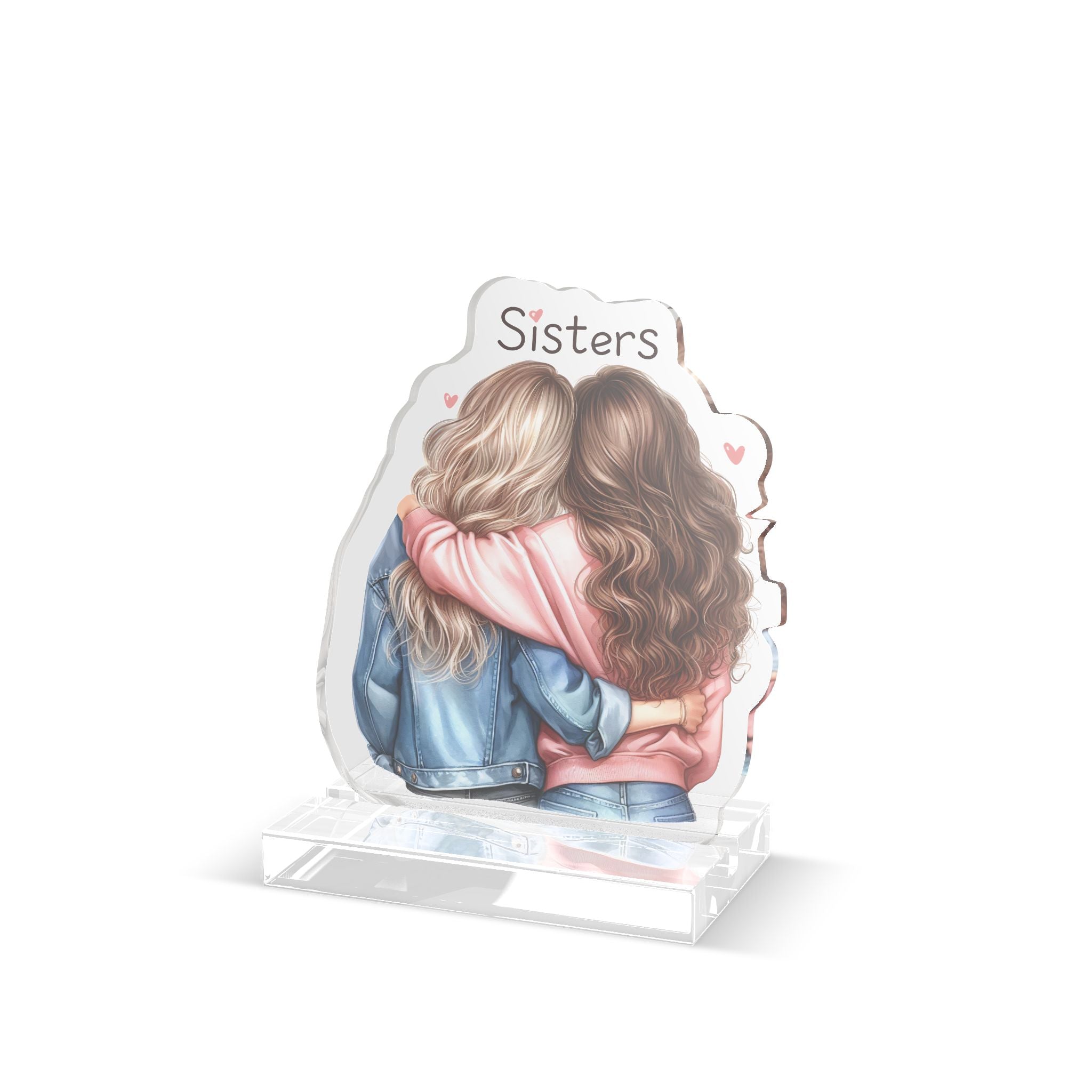 Sisters Acrylic Standee – Custom Cut Photo Desk Display